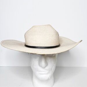 Atwood Shantung Straw Cowboy Western Hat Size 7 3/8 Vintage